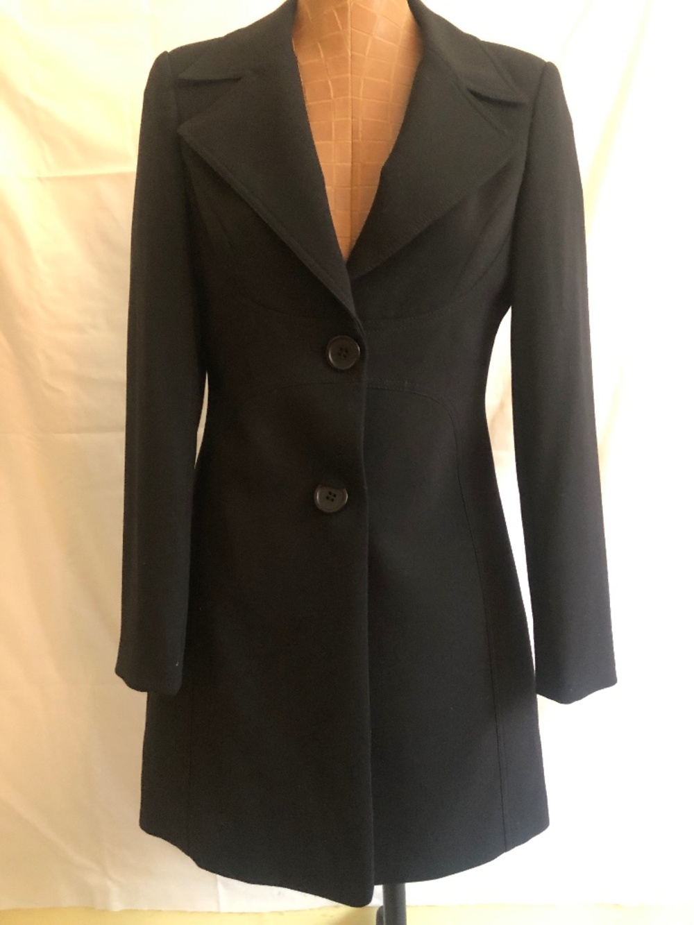 Michel Two Button Coat Medium, Black